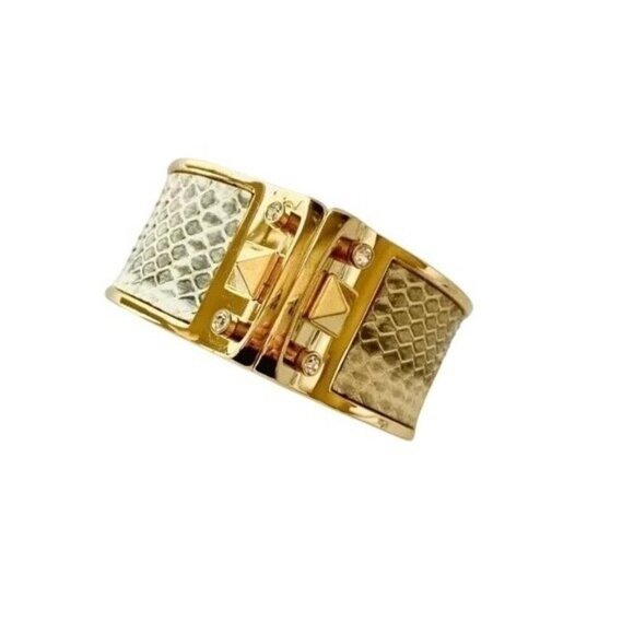 Stella & Dot Bello Faux Snakeskin Cuff Bangle - Picture 4 of 5